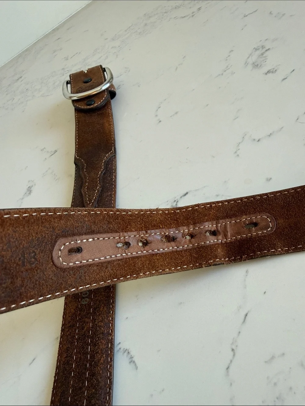 TONY LAMA MEN'S WOVEN LEATHER LACE BELT
